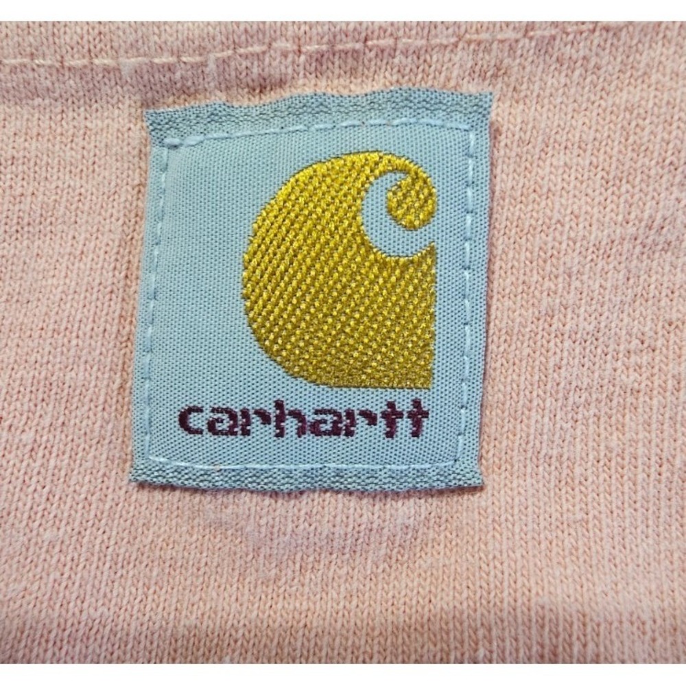 Carhartt Womens S Peach Pocket Tee Short Sleeve Loose Fit Logo Patch Shirt - Picture 3 of 4